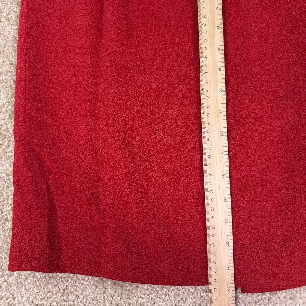 Vintage Bretton Place USA Made 100% Wool Skirt Women’s Sz 14 30x29 Red E677 - Picture 10 of 11